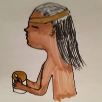 Haudenosaunee boy with water drum